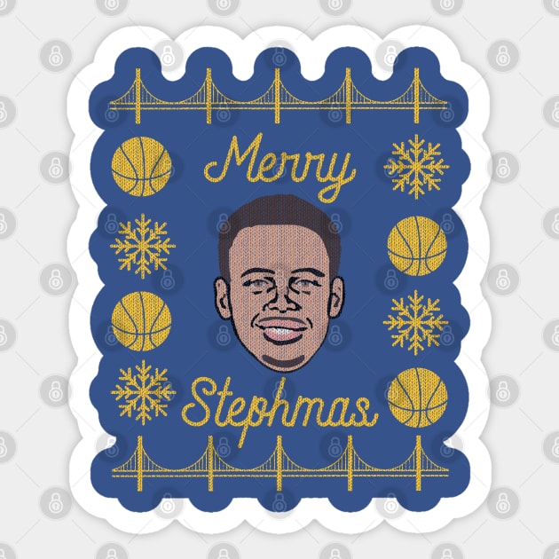 Steph Curry ugly Christmas sweater Sticker by overhooped